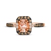 Thumbnail Image 4 of Le Vian Oval-Cut Morganite Ring 1/4 ct tw Diamonds 14K Strawberry Gold