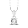 Thumbnail Image 2 of Lab-Created Diamonds by KAY Round-Cut Solitaire Necklace & Stud Earrings Set 1/3 ct tw Sterling Silver (I/SI2)