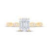 Thumbnail Image 2 of Baguette & Round-Cut Multi-Diamond Engagement Ring 1/3 ct tw 14K Yellow Gold