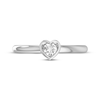 Thumbnail Image 4 of Round-Cut Diamond Solitaire Heart-Shaped Frame Engagement Ring 1/5 ct tw 14K White Gold (I/I2)