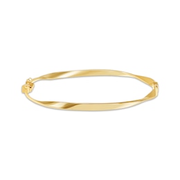 Twist Bangle Bracelet 14K Yellow Gold 8&quot;