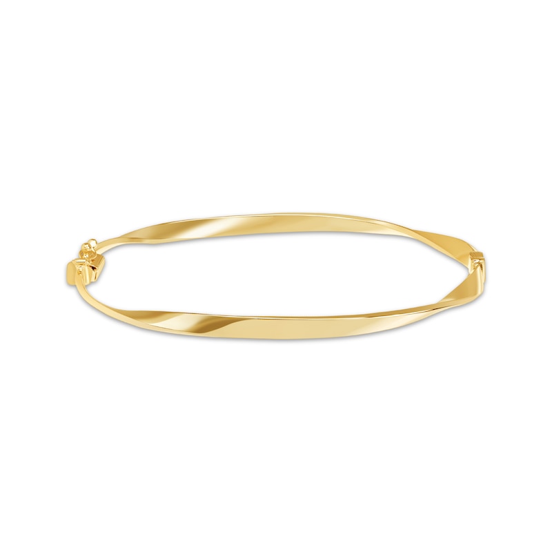 Main Image 1 of Twist Bangle Bracelet 14K Yellow Gold 8&quot;