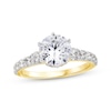 Thumbnail Image 1 of Threads of Love Round-Cut Lab-Grown Diamond Engagement Ring 2-3/4 ct tw 14K Yellow Gold