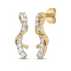 Thumbnail Image 1 of Diamond Twist Drop Earrings 1/3 ct tw 10K Yellow Gold