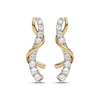 Thumbnail Image 2 of Diamond Twist Drop Earrings 1/3 ct tw 10K Yellow Gold