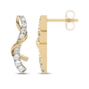 Thumbnail Image 3 of Diamond Twist Drop Earrings 1/3 ct tw 10K Yellow Gold