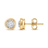 Thumbnail Image 1 of Radiant Reflections Round-Cut Diamond Bezel-Look Solitaire Stud Earrings 3/8 ct tw 10K Yellow Gold (J/I3)