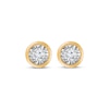 Thumbnail Image 2 of Radiant Reflections Round-Cut Diamond Bezel-Look Solitaire Stud Earrings 3/8 ct tw 10K Yellow Gold (J/I3)