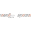 Thumbnail Image 3 of Diamond S-Link Bracelet 1/4 ct tw Sterling Silver & 10K Rose Gold 7.25&quot;