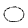 Thumbnail Image 1 of Men's Black Diamond Curb Chain Bracelet 1-1/4 ct tw Sterling Silver 8.5&quot;