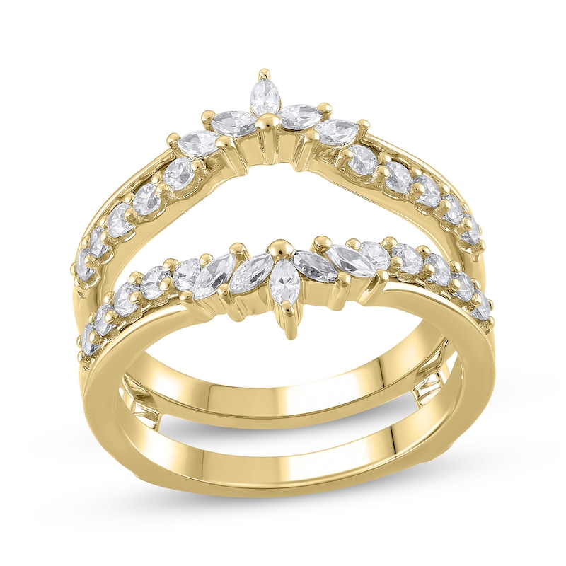 Main Image 1 of Marquise & Round-Cut Diamond Enhancer Ring 3/4 ct tw 14K Yellow Gold