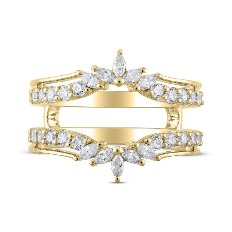 Main Image 3 of Marquise & Round-Cut Diamond Enhancer Ring 3/4 ct tw 14K Yellow Gold