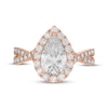 Thumbnail Image 3 of Neil Lane Artistry Pear-Shaped Lab-Grown Diamond Halo Engagement Ring 2-1/3 ct tw 14K Rose Gold