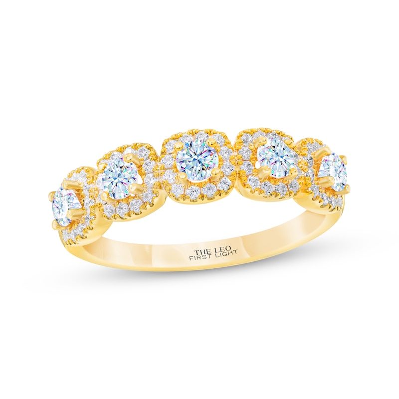 Main Image 1 of THE LEO First Light Diamond Anniversary Band 3/4 ct tw 14K Yellow Gold