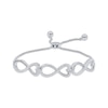 Thumbnail Image 1 of Diamond Infinity Hearts Bolo Bracelet 1/3 ct tw Sterling Silver