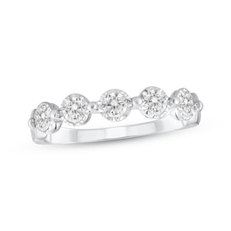 Adore Diamond Five-Stone Anniversary Band 1/2 ct tw 10K White Gold