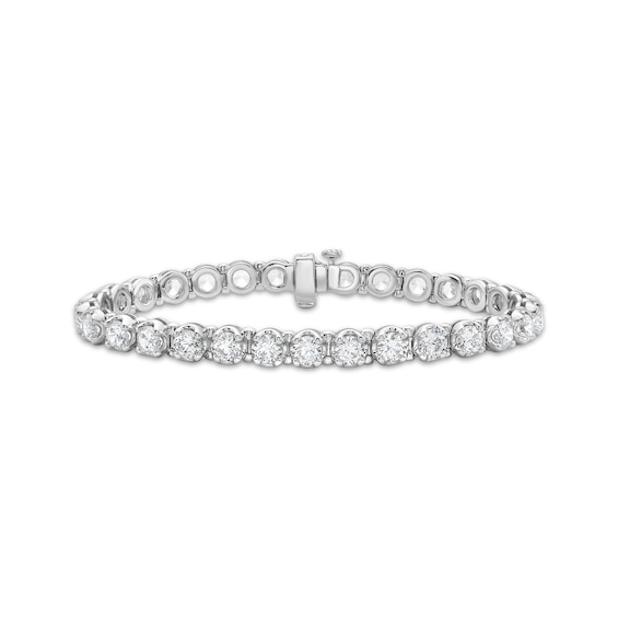 Lab-Created Diamonds by KAY Line Bracelet 10 ct tw 10K White Gold 7.25"