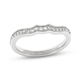 THE LEO Ideal Cut Diamond Contour Wedding Band 1/5 ct tw 14K White Gold