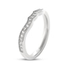 Thumbnail Image 2 of THE LEO Ideal Cut Diamond Contour Wedding Band 1/5 ct tw 14K White Gold