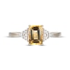 Thumbnail Image 2 of Emerald-Cut Citrine & Diamond Accent Ring 10K Yellow Gold