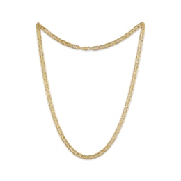 Solid Diamond-Cut Mariner Link Chain Necklace 4.35mm 10K Yellow Gold 20&quot;