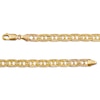 Thumbnail Image 2 of Solid Diamond-Cut Mariner Link Chain Necklace 4.35mm 10K Yellow Gold 20&quot;