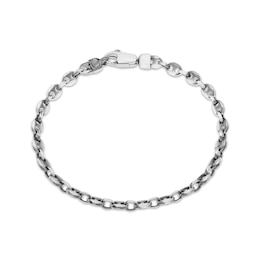 Solid Puff Mariner Chain Bracelet 4.85mm Sterling Silver 8.5&quot;