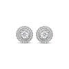 Thumbnail Image 2 of Diamond Scallop Halo Stud Earrings 1/2 ct tw 10K White Gold