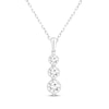 Thumbnail Image 1 of Lab-Grown Diamonds by KAY Three-Stone Necklace 2 ct tw 14K White Gold 18&quot;