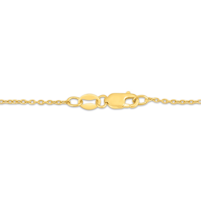 Lab-Created Diamonds by KAY Oval-Cut Halo Necklace 1 ct tw 14K Yellow Gold 18"
