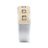 Thumbnail Image 2 of Men's Brown & White Diamond Ring 1/2 ct tw Round-cut 10K Two-Tone Gold