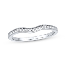 Adore Diamond Wedding Band 1/10 ct tw Round-cut 10K White Gold