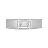 Thumbnail Image 3 of Men's Neil Lane Artistry Emerald-Cut Lab-Grown Diamond Solitaire Wedding Band 1-1/2 ct tw 14K White Gold