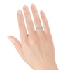 Thumbnail Image 3 of Multi-Diamond Cushion Halo Promise Ring 1/4 ct tw 10K Yellow Gold