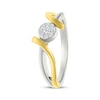 Thumbnail Image 1 of Diamond Bypass Promise Ring 1/10 ct tw Sterling Silver & 10K Yellow Gold