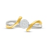 Thumbnail Image 3 of Diamond Bypass Promise Ring 1/10 ct tw Sterling Silver & 10K Yellow Gold