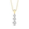 Thumbnail Image 1 of Memories, Moments, Magic Diamond Three-Stone Necklace 1/2 ct tw 10K Yellow Gold 18&quot;