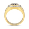 Thumbnail Image 3 of Men's Champagne & White Diamond Octagon Ring 2 ct tw 10K Yellow Gold