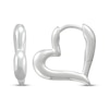 Thumbnail Image 3 of Puff Heart Tube Hoop Earrings Sterling Silver