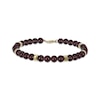 Thumbnail Image 1 of Men's Garnet Bead Bracelet 10K Yellow Gold 8.5&quot;