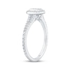 Thumbnail Image 2 of Diamond Cushion Halo Promise Ring 1/5 ct tw 10K White Gold