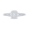 Thumbnail Image 3 of Diamond Cushion Halo Promise Ring 1/5 ct tw 10K White Gold