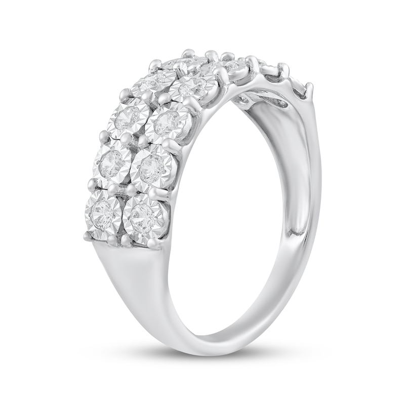 Main Image 2 of Diamond Two-Row Anniversary Ring 1/2 ct tw 14K White Gold