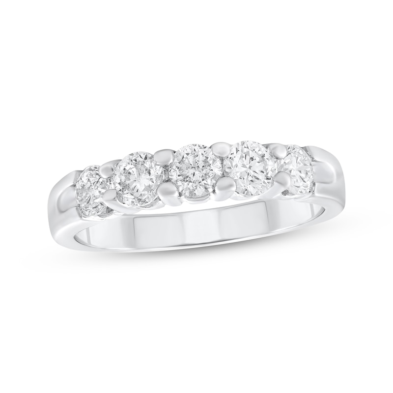 Main Image 1 of Diamond Five-Stone Anniversary Ring 1 ct tw Platinum