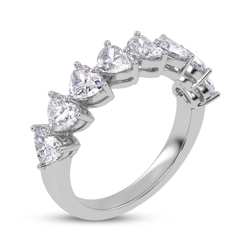 Main Image 2 of Lab-Grown Diamonds by KAY Heart-Shaped East-West Anniversary Ring 2 ct tw 14K White Gold