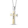 Thumbnail Image 2 of Men's Double Cross Necklace Stainless Steel & Yellow Rhodium 22&quot;