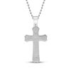 Thumbnail Image 3 of Men's Double Cross Necklace Stainless Steel & Yellow Rhodium 22&quot;