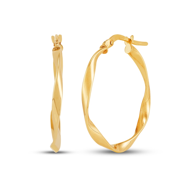 Main Image 2 of Hollow Hoop Earrings Gift Set 14K Yellow Gold 20mm