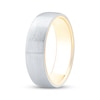 Thumbnail Image 2 of Men's Brushed Wedding Band 10K Two-Tone Gold 6mm