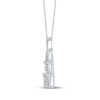 Thumbnail Image 3 of Diamond Eiffel Tower Necklace 1/10 ct tw Sterling Silver 18&quot;